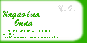 magdolna onda business card